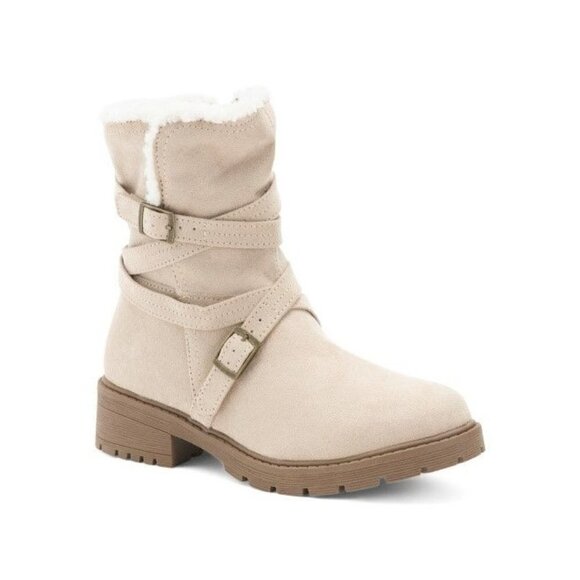 STEVE MADDEN Cozy Boots Taupe | 1 Little Kid Girl - NEW - Picture 1 of 16